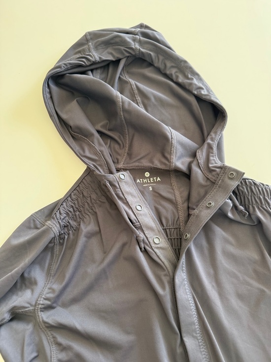 Athletes-Gray-1/4-Snap-Pullover-Kangaroo Pocket-Athletic-Athleisure-S - Picture 6 of 11